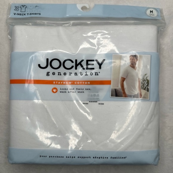 Jockey Generation Men's V-Neck T-Shirts 3 Pk  Medium Chest 38-40” - Picture 1 of 9